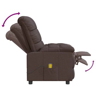 Massagestoel stof donkerbruin 7