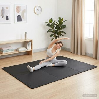 Vloermatten 40 pcs Zwart 14,4 m&amp;sup2; EVA Schuim 1