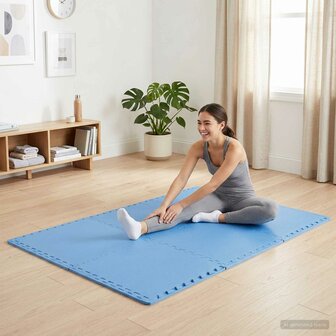 Vloermatten 40 pcs Blauw 14,4 m&amp;sup2; EVA Schuim 1