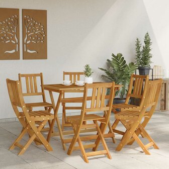 Bistrostoelen voor buiten 6 pcs Naturel Massief Acaciahout 3
