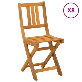 Bistrostoelen voor buiten 8 pcs Naturel 40 x 42 x 85 cm 2