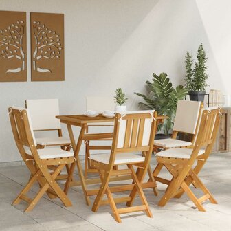 Bistrostoelen voor buiten 6 pcs Cr&amp;egrave;mewit 38 x 46 x 85 cm 3