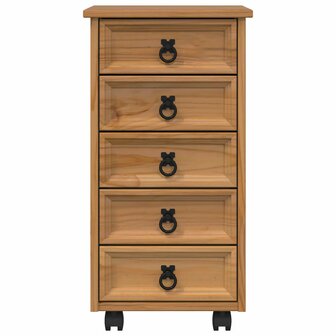 Rolkast met lades CORONA Massief grenenhout en engineered wood 4