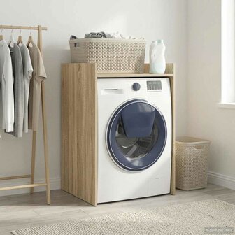 Wasmachinekast met opslag Sonoma 67,5 x 62 x 97 cm Bewerkt hout 4
