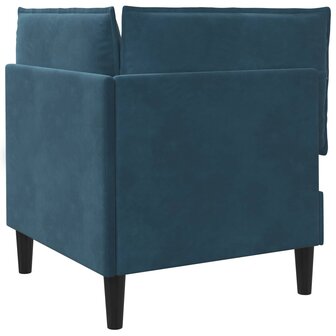 Bank met opslag Blauw Fluweel 7