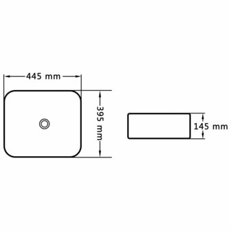 Wastafel 44,5x39,5x14,5 cm keramiek wit 6