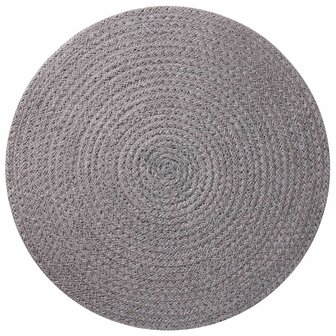Jute placematten 12 st Grijs 100% Tossa Jute 2