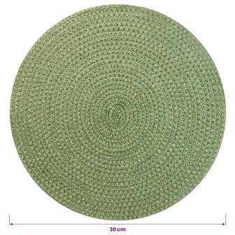 Jute placematten 4 st Olijfgroen 100% Tossa Jute 5