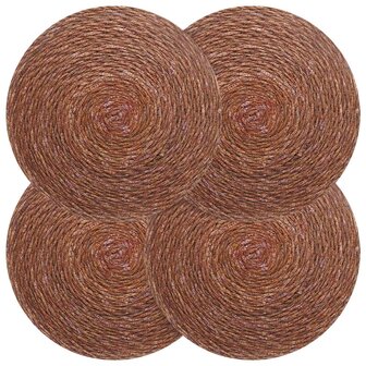 Zeegroene placemats 4 st Bruin 100% Zeegras 1