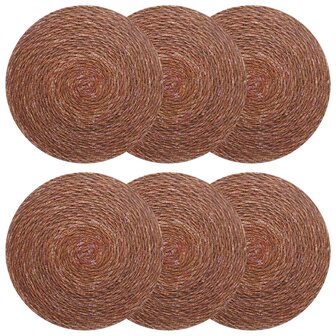 Zeegroene placemats 6 st Bruin 100% Zeegras 1