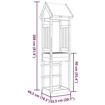 Speeltoren Bruin 52,5 x 46,5 x 208 cm Massief grenenhout 7