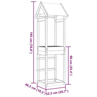 Speeltoren Bruin 52,5 x 46,5 x 195 cm Massief grenenhout 7