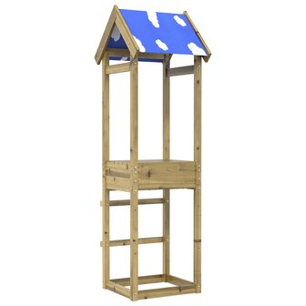 Speeltoren Bruin Massief ge&amp;iuml;mpregneerd hout 1