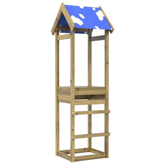 Speeltoren Bruin Massief ge&amp;iuml;mpregneerd hout 3