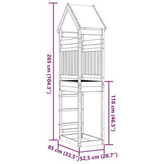 Speeltoren Bruin 52,5 x 85 x 265 cm Massief grenenhout 8