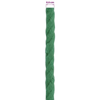 Touw Groen 0,6 x 0,6 x 5000 cm Katoen 5