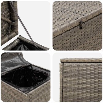 Kussenbox 55 x 55 x 69 cm staal 8