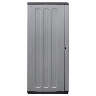 Tuinkast 68x37x84 cm polypropeen grijs en zwart 5