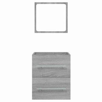 Badkamerkast met spiegel 41x38,5x48 grijs sonoma eikenkleurig  5