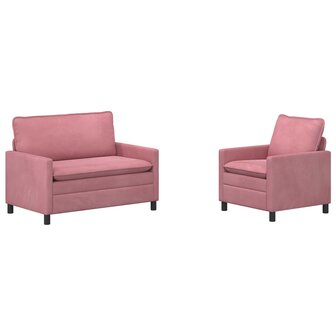 Bankstel 2 st Roze Fluweel 2
