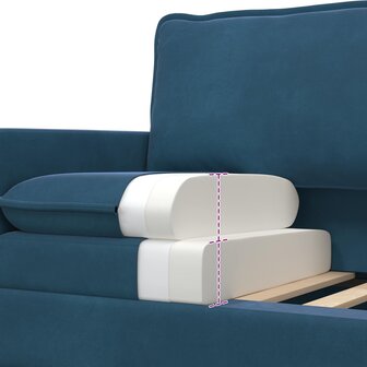 Bankstel 2 st Blauw Fluweel 6