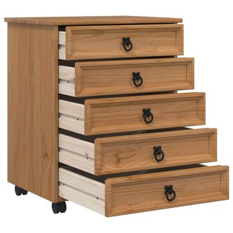 Rolkast met lades CORONA Massief grenenhout en engineered wood 3