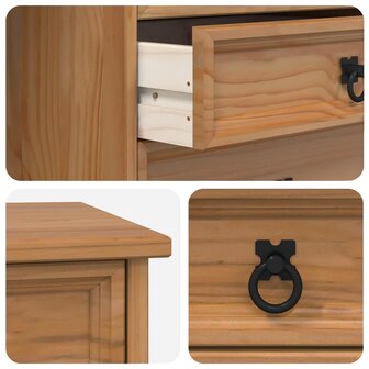 Rolkast met lades CORONA Massief grenenhout en engineered wood 7
