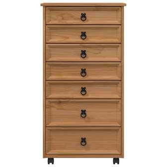 Rolkast met lades CORONA Massief grenenhout en engineered wood 4