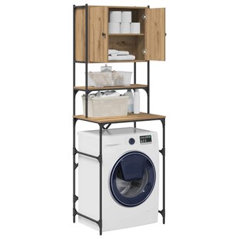 Wasmachinekast Artisan Eiken 68 x 48,5 x 194 cm Bewerkt hout 3