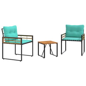 Buitenmeubelset 3 st Turquoise 2