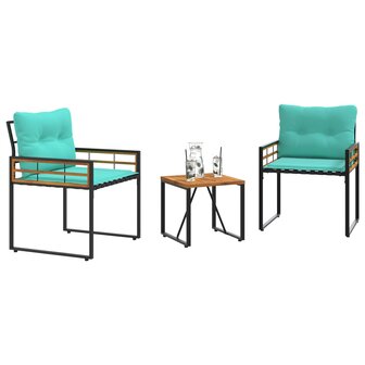 Buitenmeubelset 3 st Turquoise 3