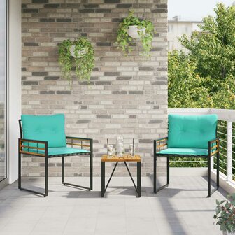 Buitenmeubelset 3 st Turquoise 4
