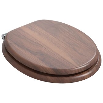 Zachte sluit toiletbril Bruin 44 x 38 cm MDF-plaat 2