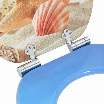 Zachte sluit toiletbril Zee Schelp 44 x 38 cm MDF-plaat 5