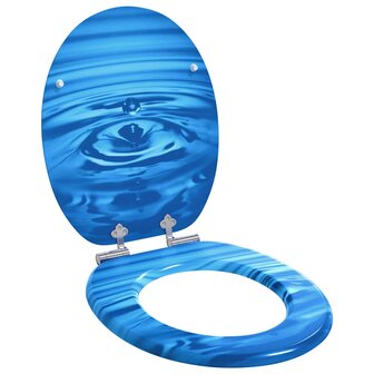 Zachte sluit toiletbril Blauwe Druppel 44 x 38 cm MDF-plaat 1