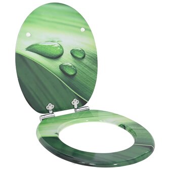 Zachte sluit toiletbril Groene Druppel 44 x 38 cm MDF-plaat 1