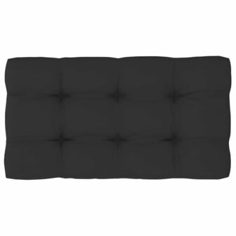 Tweezitsbank pallet met kussens zwart ge&amp;iuml;mpregneerd grenenhout 8