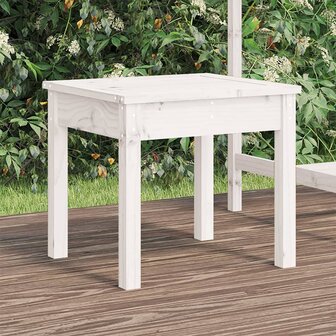 Tuinbank 50x44x45 cm massief grenenhout wit 1