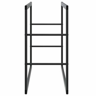 Haardhoutrek 55x30x61 cm staal zwart 5