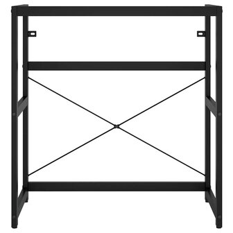 Wastafelframe met inbouwwastafel ijzer zwart 4