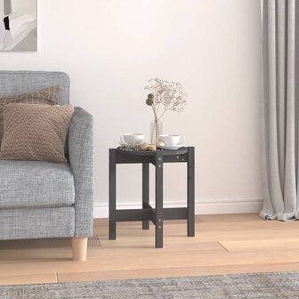 Salontafel &amp;Oslash; 42,5x45 cm massief grenenhout grijs 1