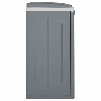 Vuilnisbak met 2 deuren 65x45x88 cm PP grijs 3