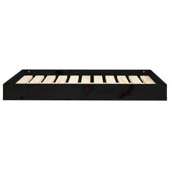 Hondenmand 91,5x64x9 cm massief grenenhout zwart 4
