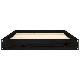 Hondenmand 91,5x64x9 cm massief grenenhout zwart 5