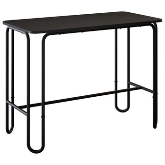 Eettafel 100 x 50 x 75 cm Bewerkt hout Zwart Rechthoekig 2