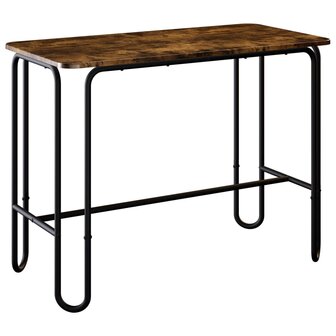 Eettafel 100 x 50 x 75 cm Bewerkt hout Gerookt eiken 2