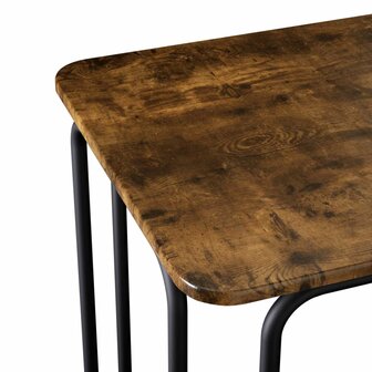 Eettafel 100 x 50 x 75 cm Bewerkt hout Gerookt eiken 6