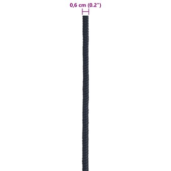 Boottouw 0.6 mm 25 m Koninklijk Blauw Polyester 7