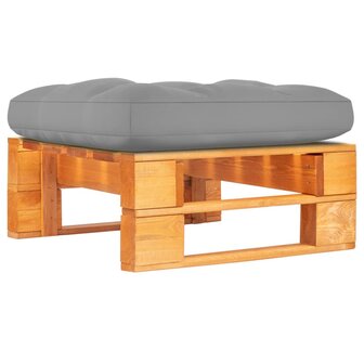 Tuinhocker pallet honingbruin ge&amp;iuml;mpregneerd grenenhout 1