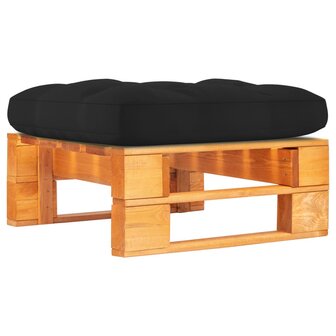 Tuinhocker pallet honingbruin ge&amp;iuml;mpregneerd grenenhout 1